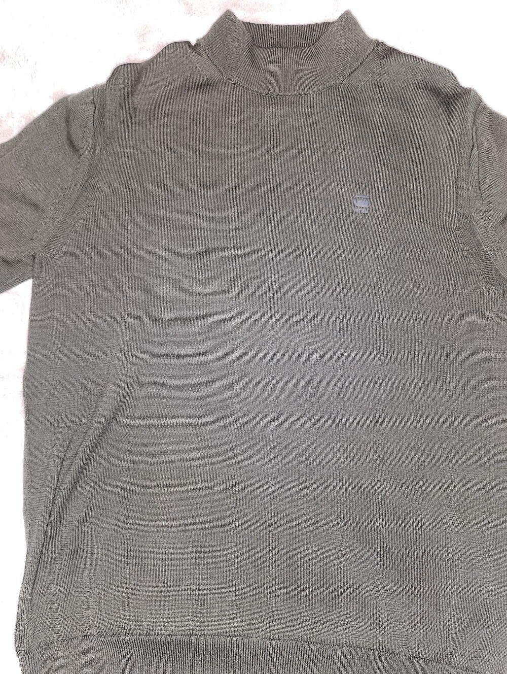 G-star Premium Core Mock Knit Dark Green Sweater Size XL